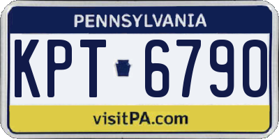 PA license plate KPT6790
