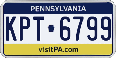 PA license plate KPT6799
