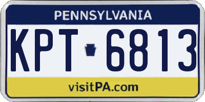 PA license plate KPT6813