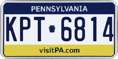 PA license plate KPT6814