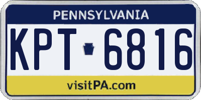 PA license plate KPT6816