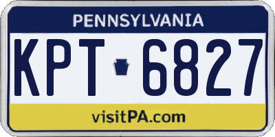 PA license plate KPT6827