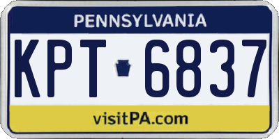 PA license plate KPT6837