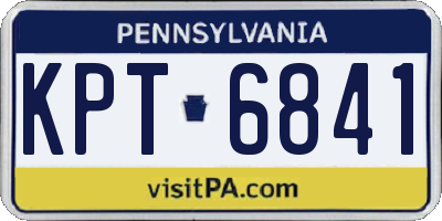 PA license plate KPT6841