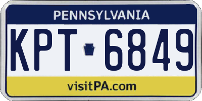 PA license plate KPT6849