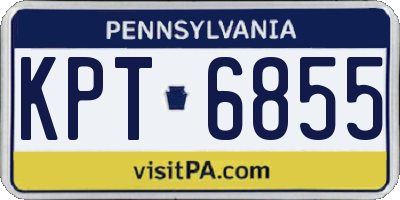 PA license plate KPT6855