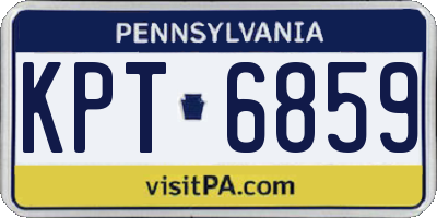 PA license plate KPT6859