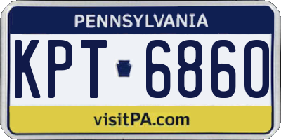 PA license plate KPT6860