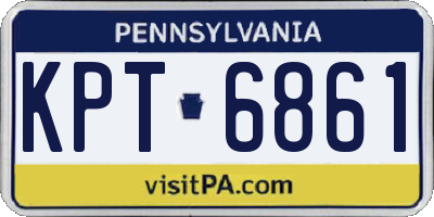 PA license plate KPT6861