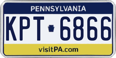 PA license plate KPT6866