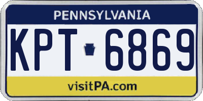 PA license plate KPT6869