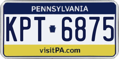 PA license plate KPT6875