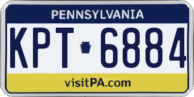 PA license plate KPT6884