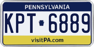 PA license plate KPT6889