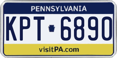 PA license plate KPT6890