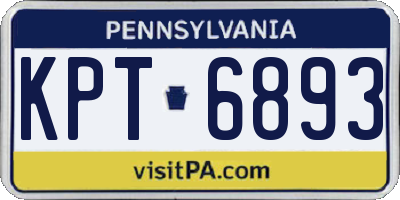 PA license plate KPT6893