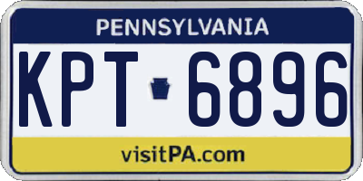 PA license plate KPT6896