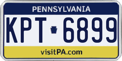 PA license plate KPT6899