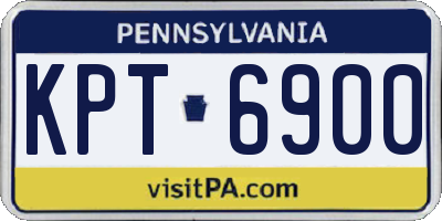 PA license plate KPT6900
