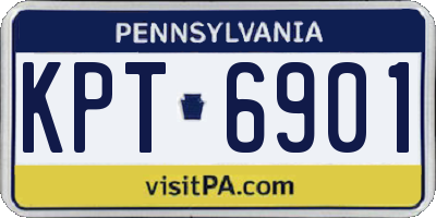 PA license plate KPT6901