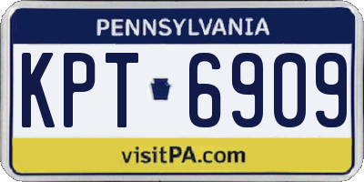 PA license plate KPT6909