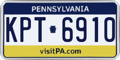PA license plate KPT6910