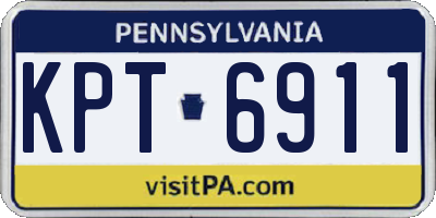 PA license plate KPT6911