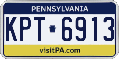 PA license plate KPT6913