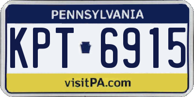 PA license plate KPT6915