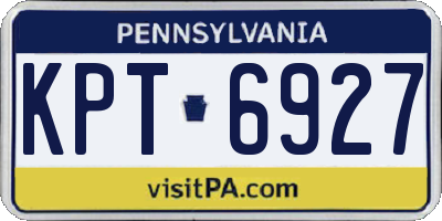 PA license plate KPT6927