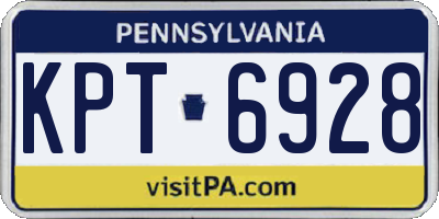 PA license plate KPT6928