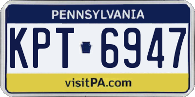 PA license plate KPT6947