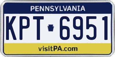 PA license plate KPT6951