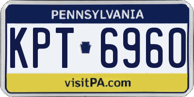 PA license plate KPT6960