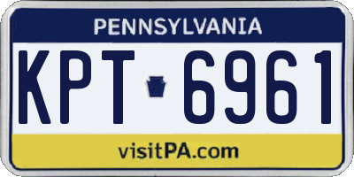PA license plate KPT6961