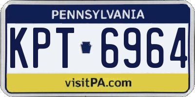 PA license plate KPT6964