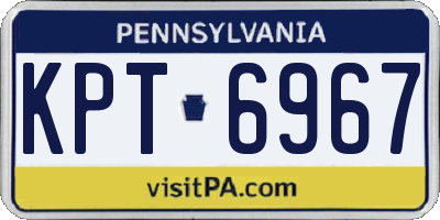 PA license plate KPT6967