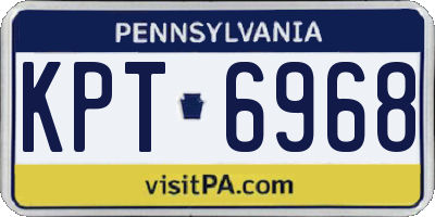 PA license plate KPT6968