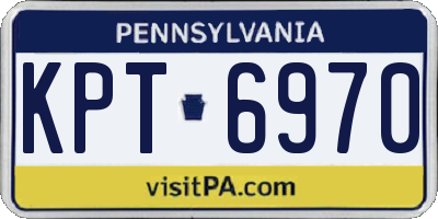 PA license plate KPT6970
