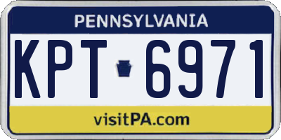 PA license plate KPT6971
