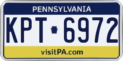 PA license plate KPT6972