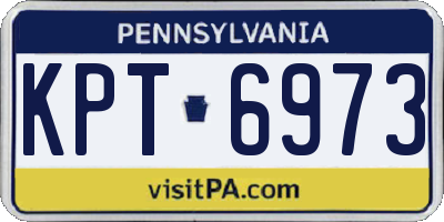 PA license plate KPT6973