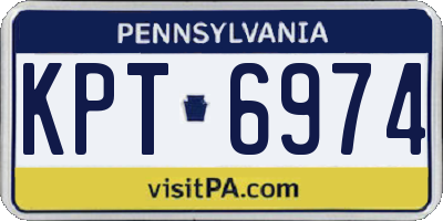 PA license plate KPT6974