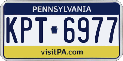 PA license plate KPT6977