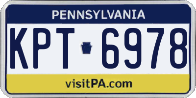PA license plate KPT6978