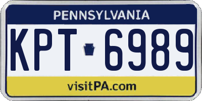 PA license plate KPT6989