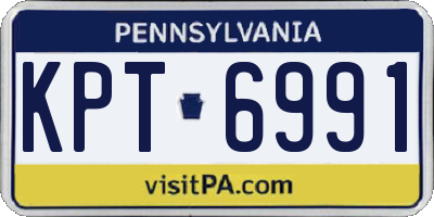 PA license plate KPT6991