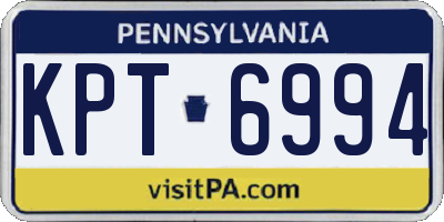 PA license plate KPT6994