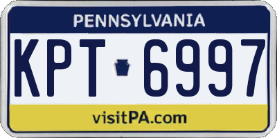 PA license plate KPT6997