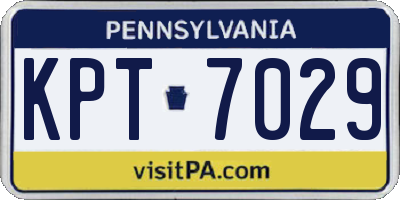 PA license plate KPT7029